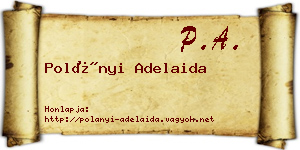 Polányi Adelaida névjegykártya
